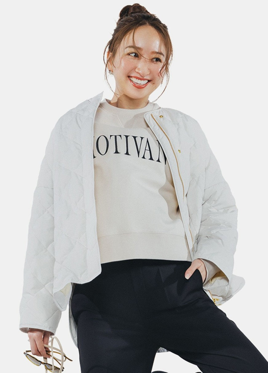 絎縫布勞森羽絨短外套